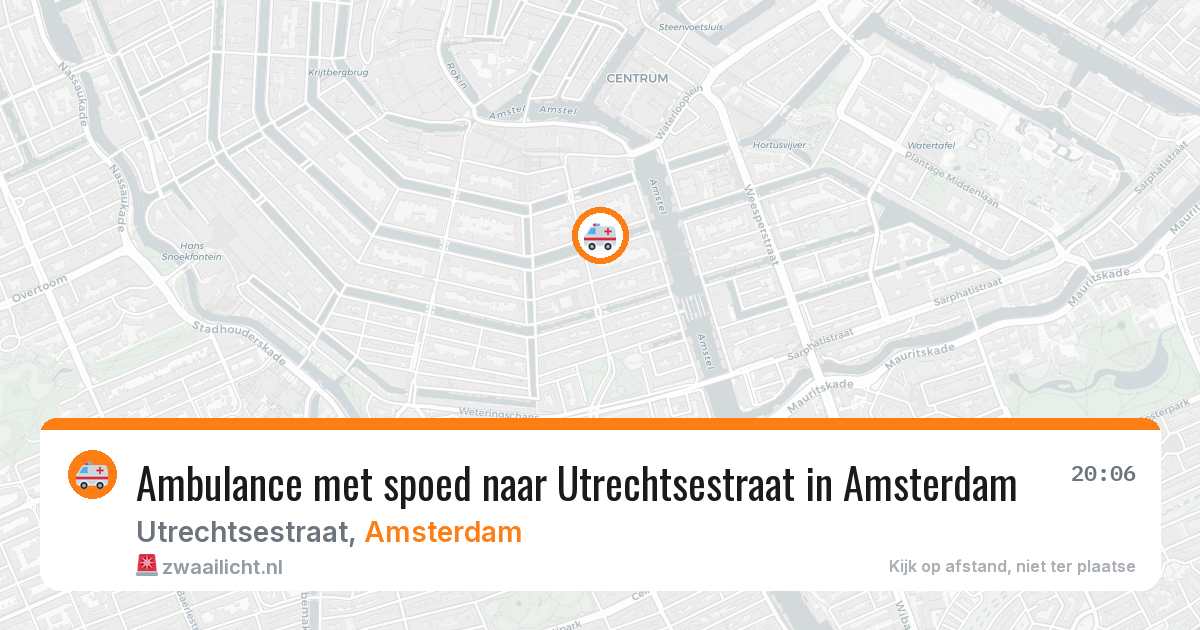 Ambulance met spoed naar Utrechtsestraat in Amsterdam — 30 mei 2026
