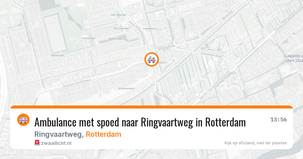 Ambulance met spoed naar Ringvaartweg in Rotterdam — 27 jun 2026