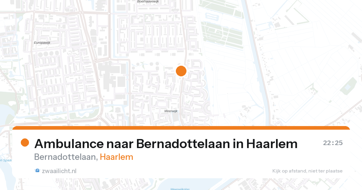 Ambulance naar Bernadottelaan in Haarlem — 26 aug 2026