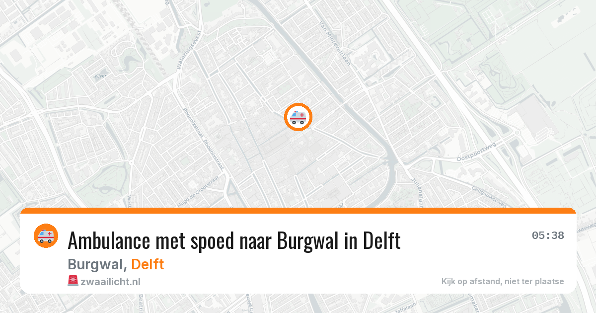 Ambulance met spoed naar Burgwal in Delft — 8 apr 2026