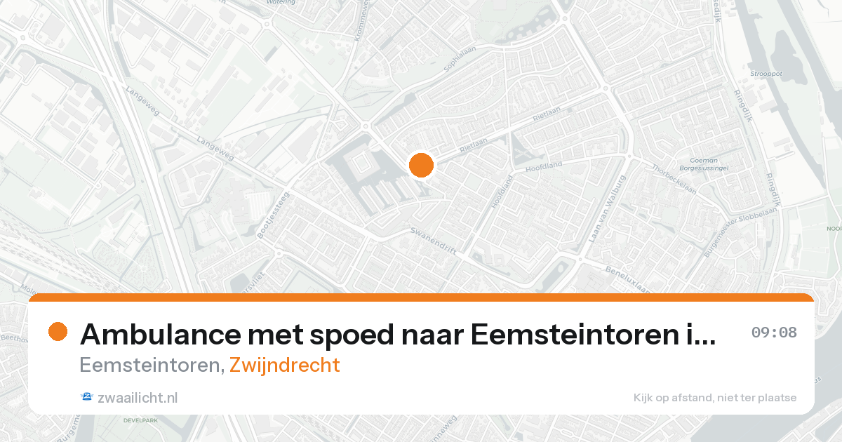 Ambulance met spoed naar Eemsteintoren in Zwijndrecht — 15 aug 2026