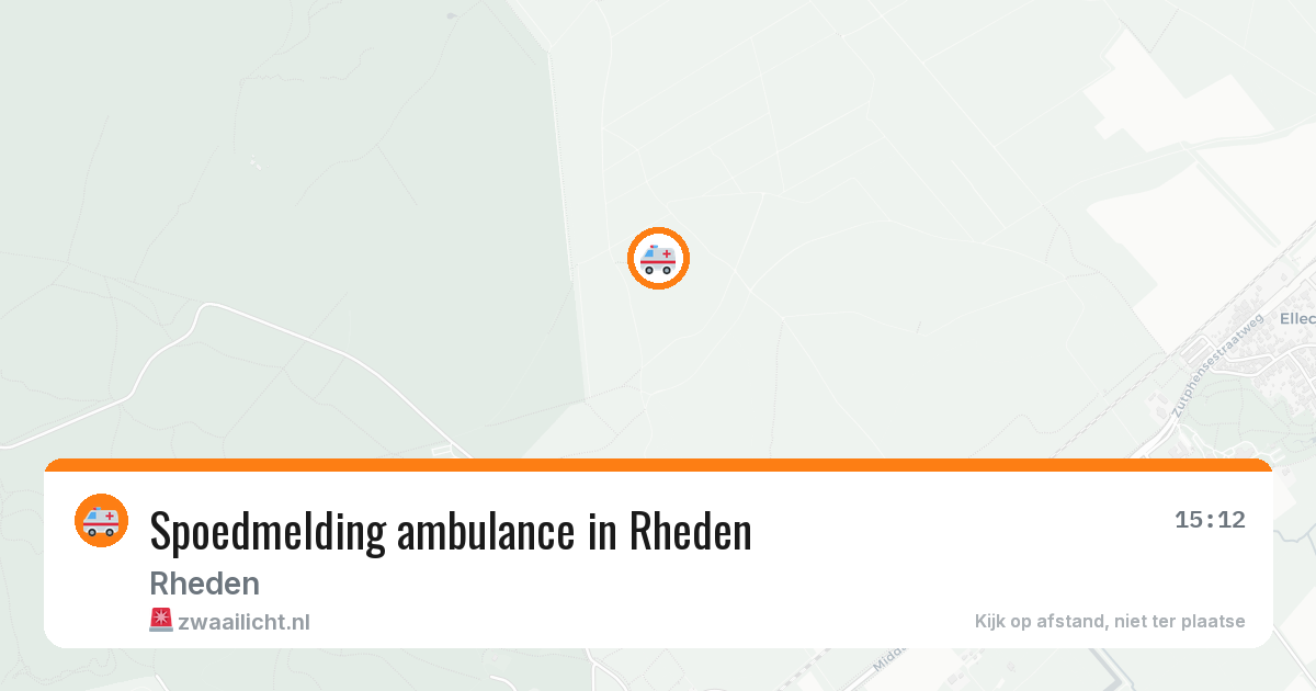 Spoedmelding ambulance in Rheden — 30 mei 2026