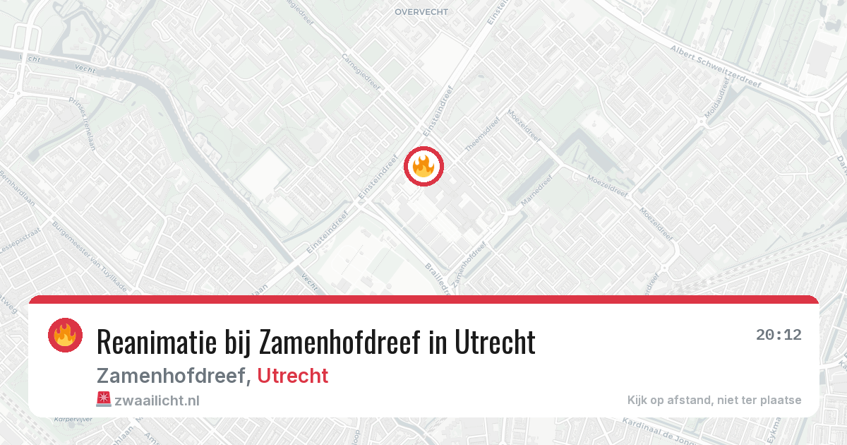 Reanimatie bij Zamenhofdreef in Utrecht — 28 jan 2026