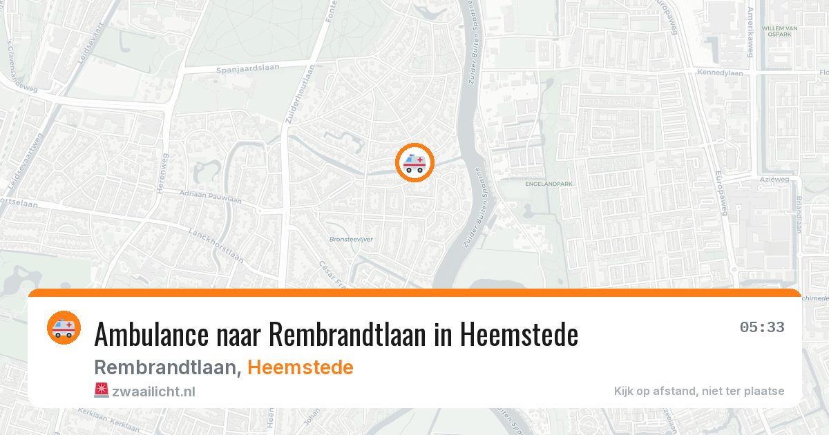 Ambulance naar Rembrandtlaan in Heemstede — 18 jun 2026