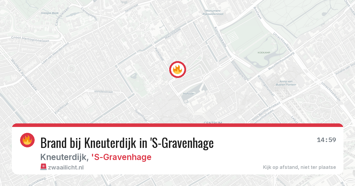 Brand bij Kneuterdijk in 'S-Gravenhage — 29 jul 2026