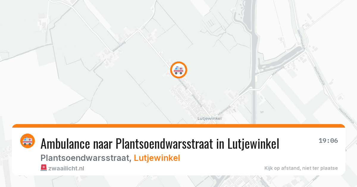 Ambulance naar Plantsoendwarsstraat in Lutjewinkel — 2 jun 2026
