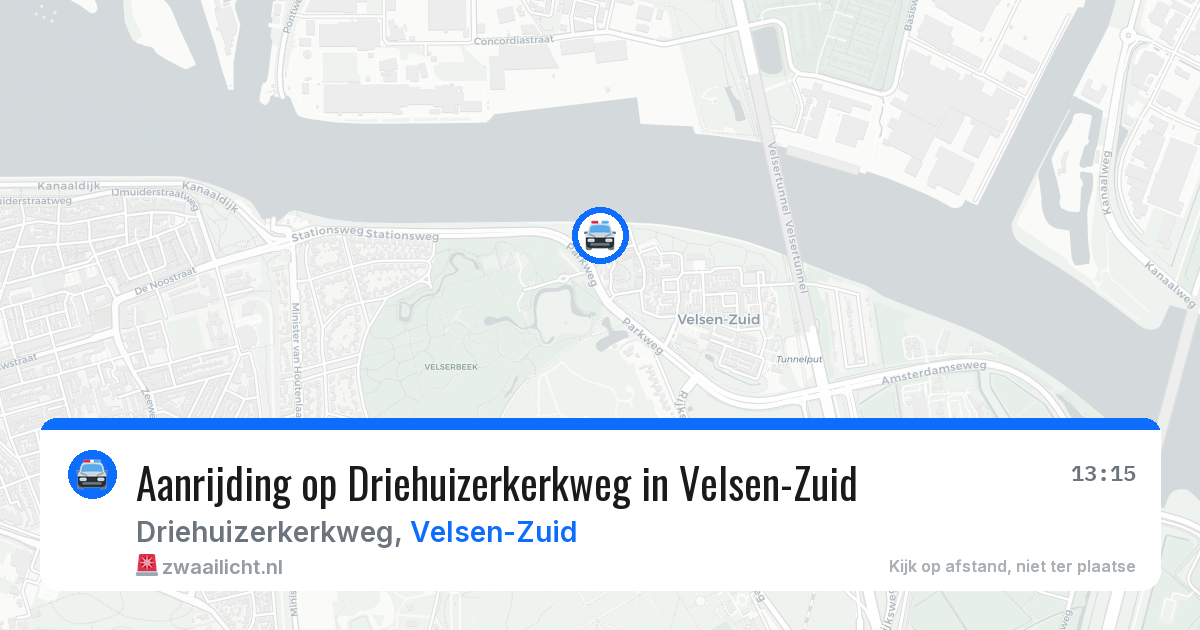 Aanrijding op Driehuizerkerkweg in Velsen-Zuid — 13 jun 2026