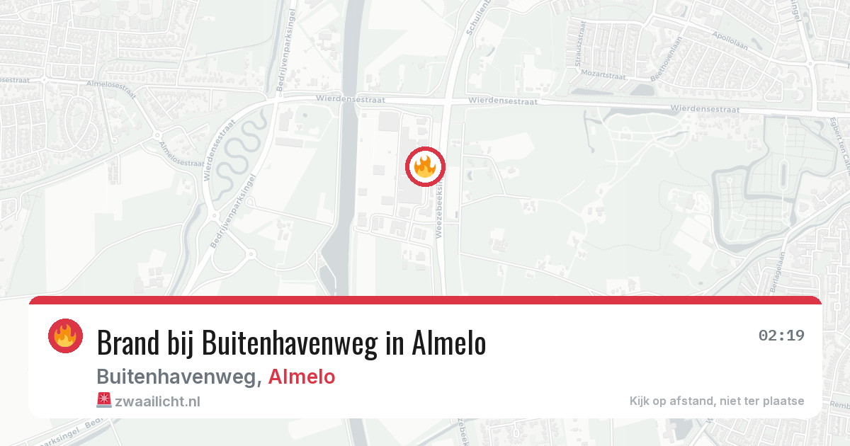Brand bij Buitenhavenweg in Almelo — 5 aug 2026