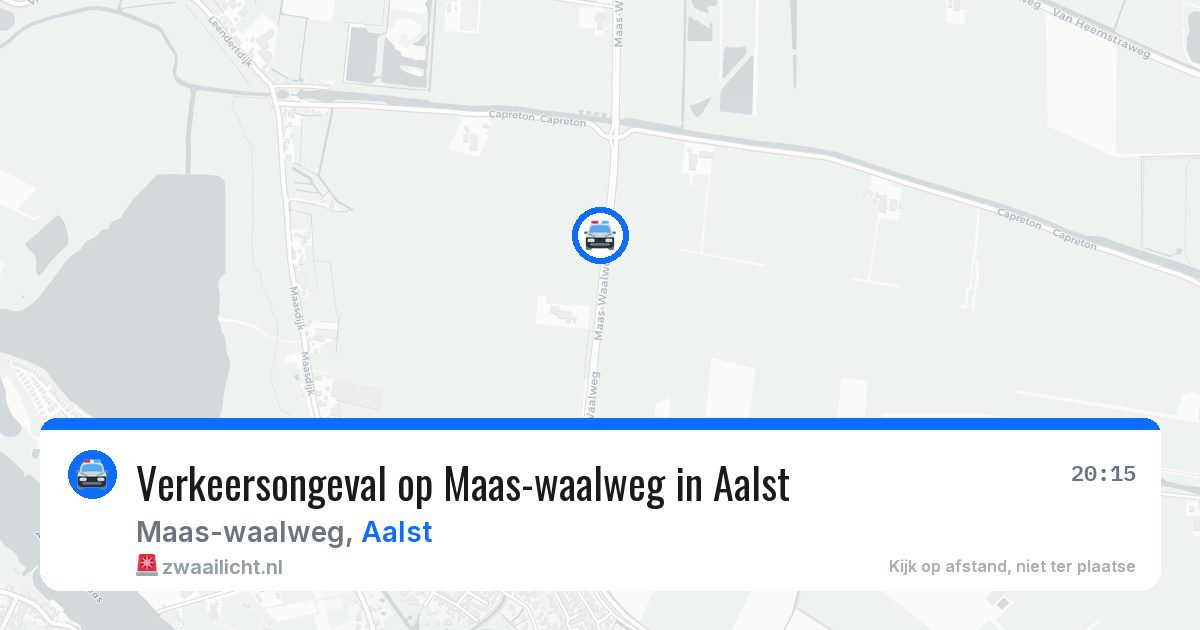 Verkeersongeval op Maas-waalweg in Aalst — 1 aug 2026