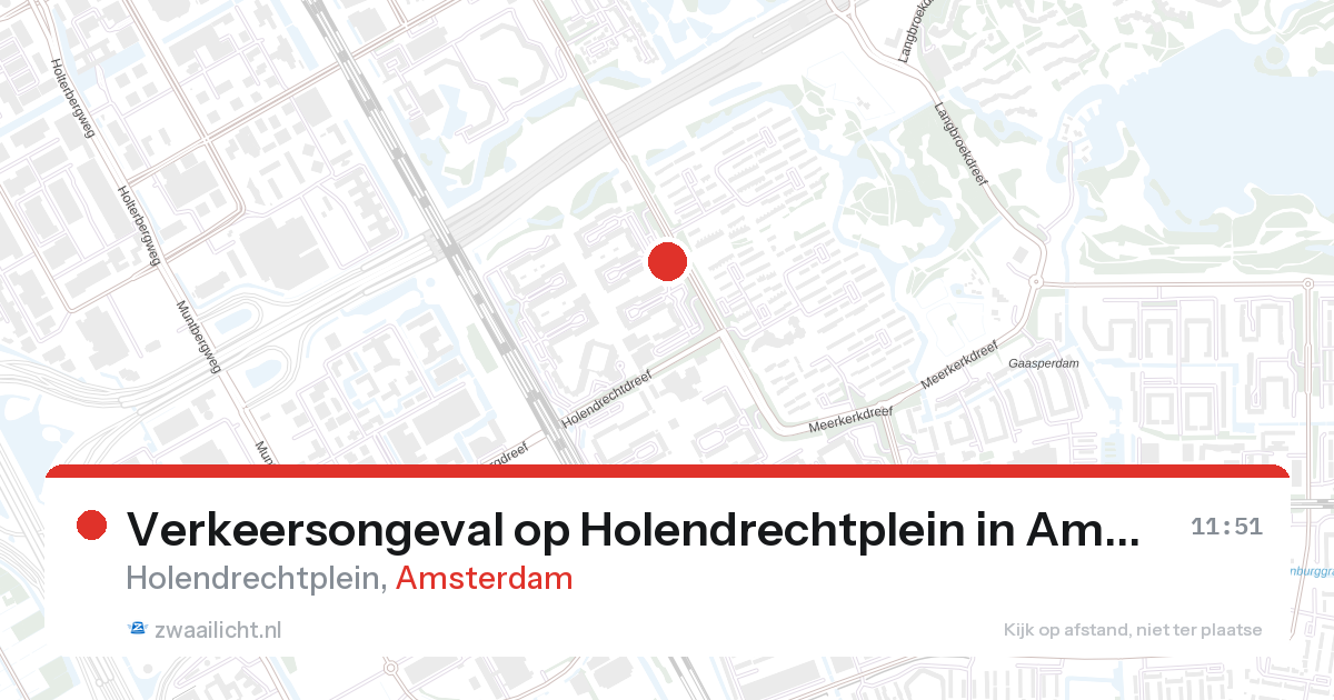 Verkeersongeval op Holendrechtplein in Amsterdam — 27 aug 2026