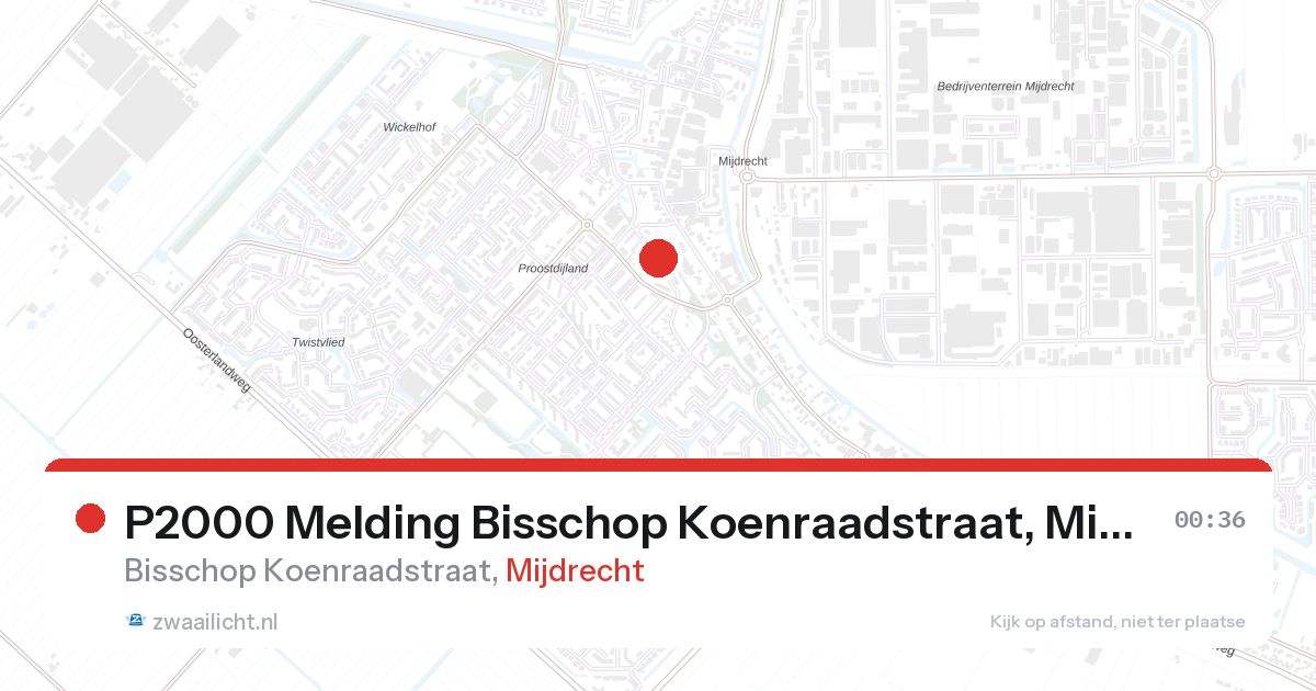 P2000 Melding Bisschop Koenraadstraat, Mijdrecht — 31 jan 2026