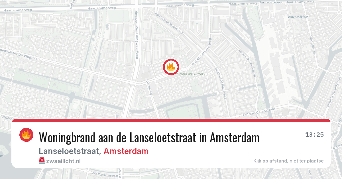 Woningbrand aan de Lanseloetstraat in Amsterdam — 20 apr 2026