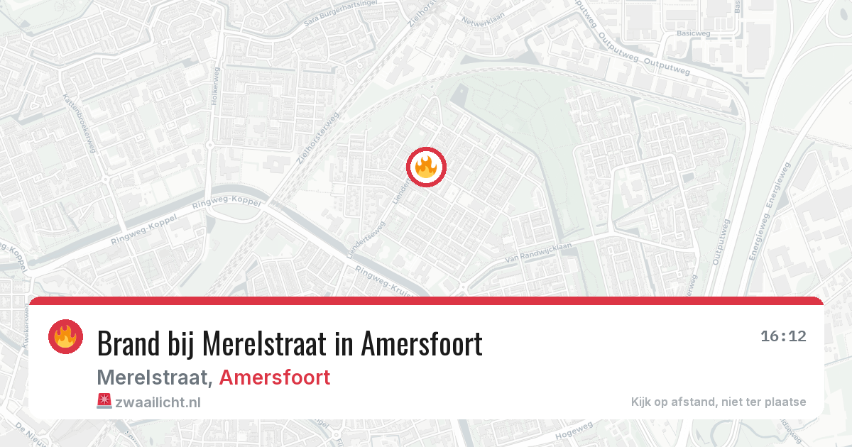 Brand bij Merelstraat in Amersfoort — 4 aug 2026