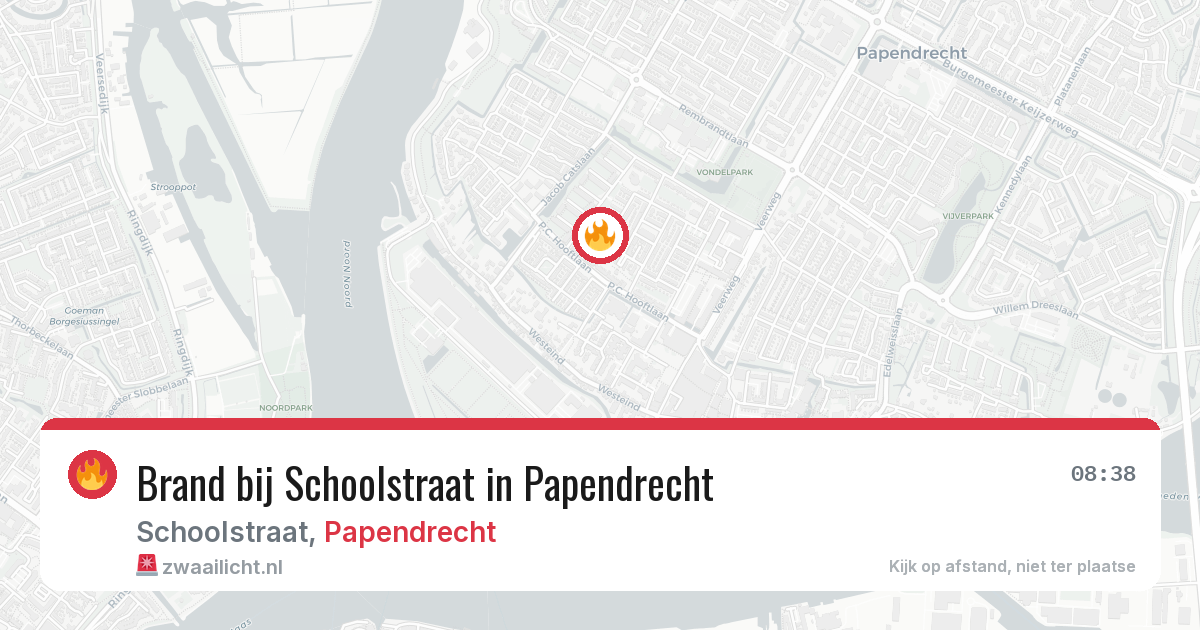 Brand bij Schoolstraat in Papendrecht — 23 mei 2026