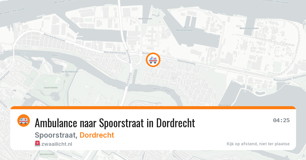 Ambulance naar Spoorstraat in Dordrecht — 21 mrt 2026