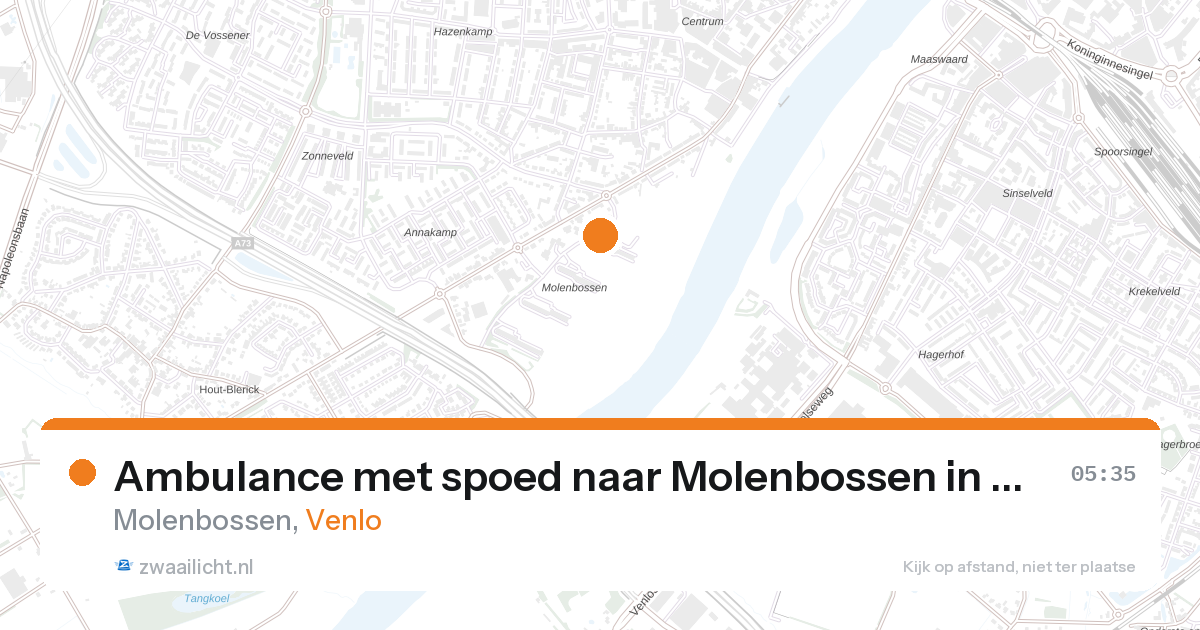 Ambulance met spoed naar Molenbossen in Venlo — 10 aug 2026