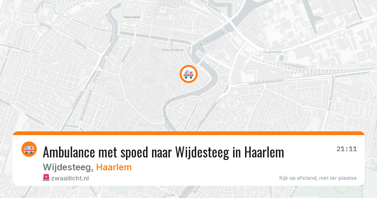 Ambulance met spoed naar Wijdesteeg in Haarlem — 16 mrt 2026