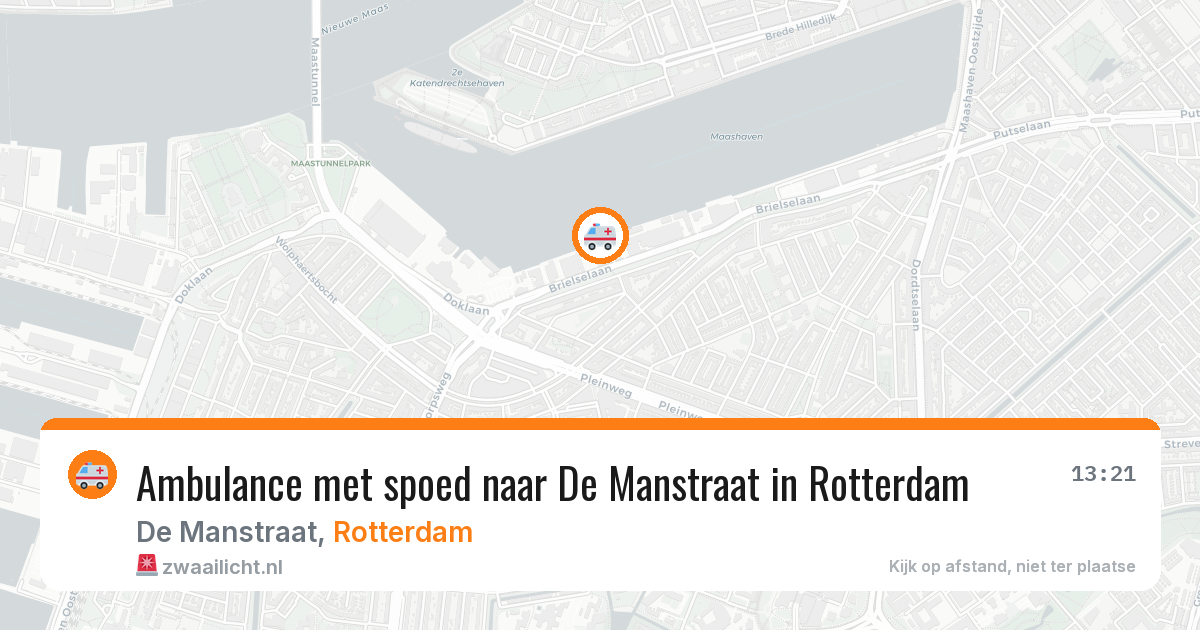 Ambulance met spoed naar De Manstraat in Rotterdam — 19 jun 2026