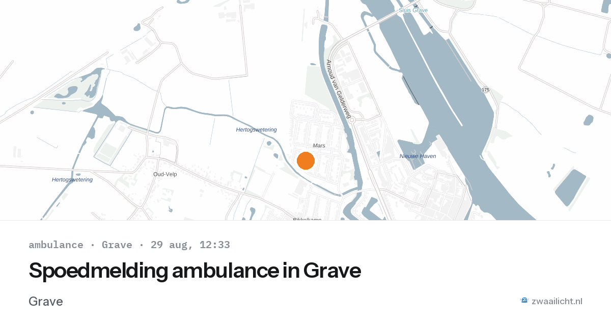 Spoedmelding ambulance in Grave — 29 aug 2026