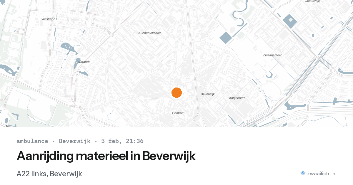 Aanrijding materieel in Beverwijk — 5 feb 2026