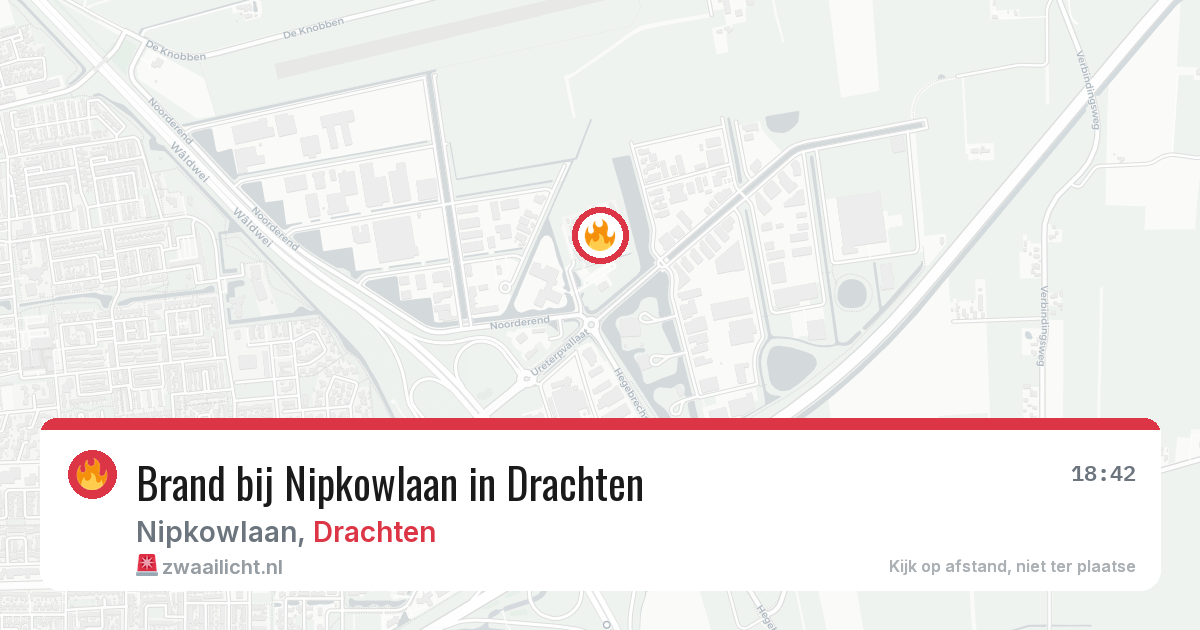 Brand bij Nipkowlaan in Drachten — 18 mei 2026