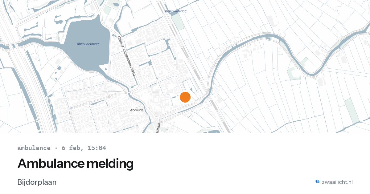 Ambulance melding — 6 feb 2026