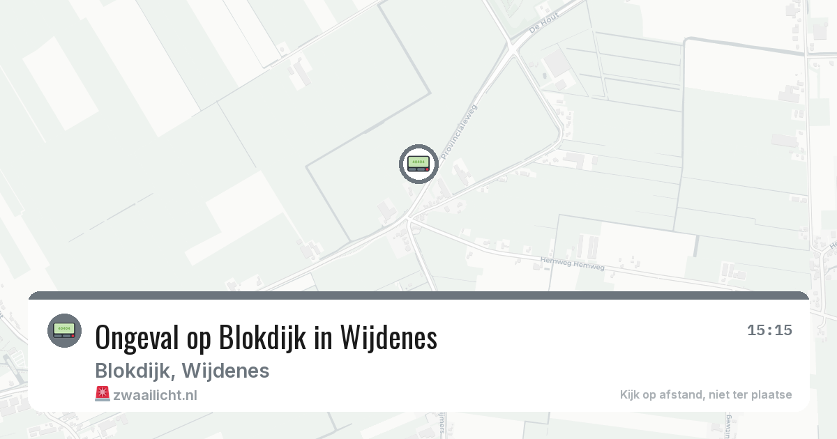 Ongeval op Blokdijk in Wijdenes — 13 feb 2026