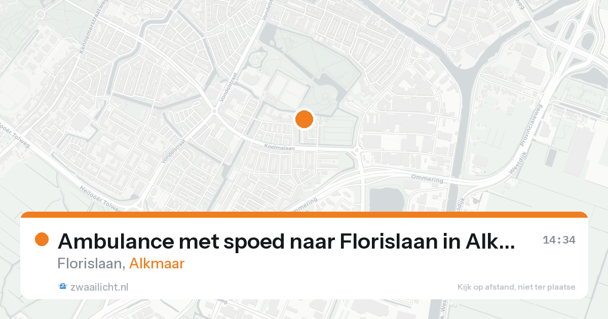Ambulance met spoed naar Florislaan in Alkmaar — 21 aug 2026