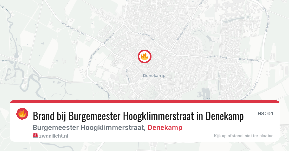 Brand bij Burgemeester Hoogklimmerstraat in Denekamp — 18 mrt 2026