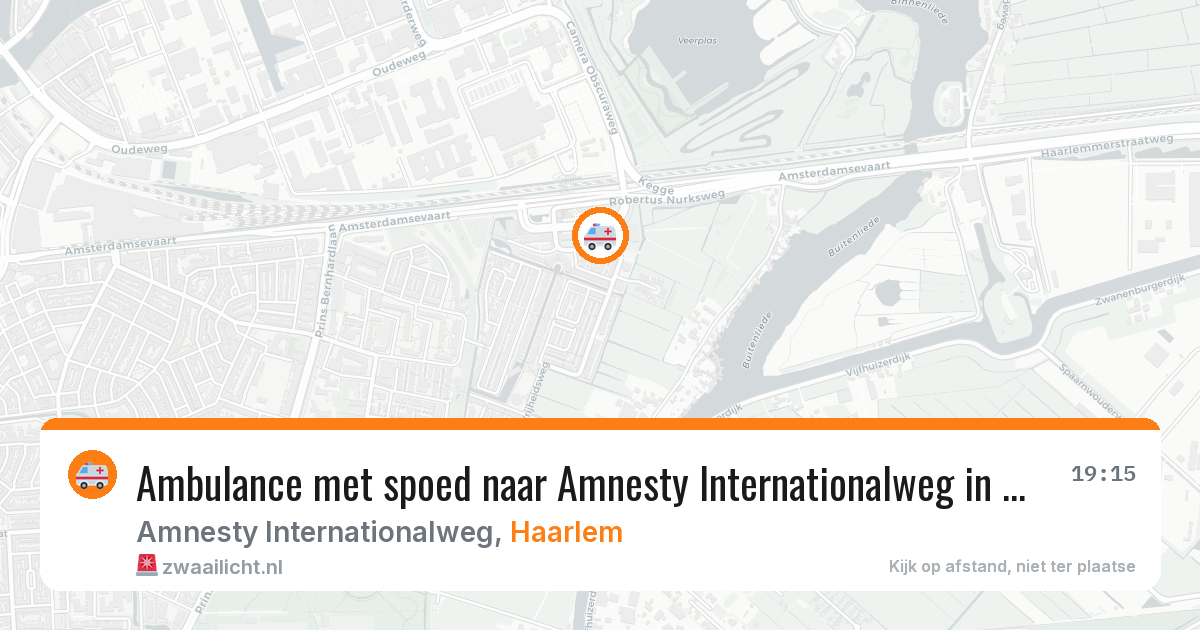 Ambulance met spoed naar Amnesty Internationalweg in Haarlem — 20 mrt 2026