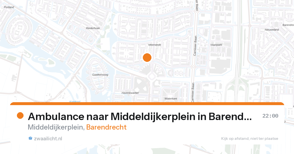 Ambulance naar Middeldijkerplein in Barendrecht — 12 jun 2026