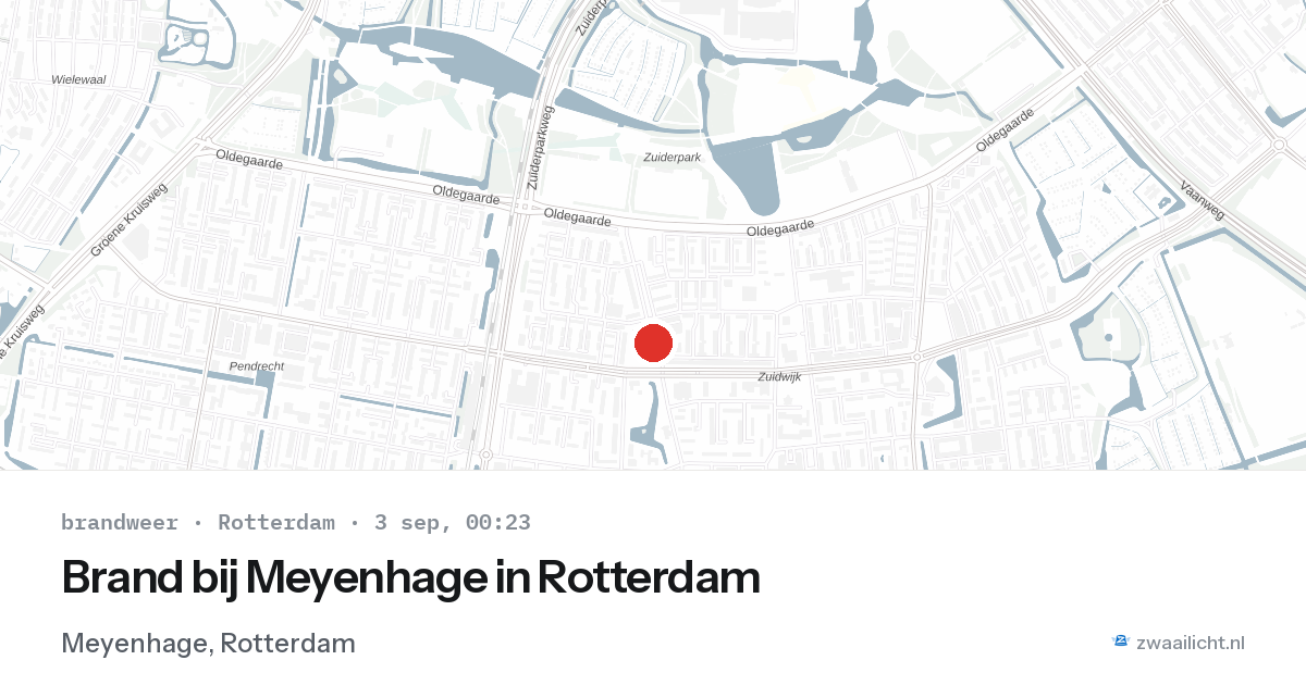 Brand bij Meyenhage in Rotterdam — 2 sep 2026