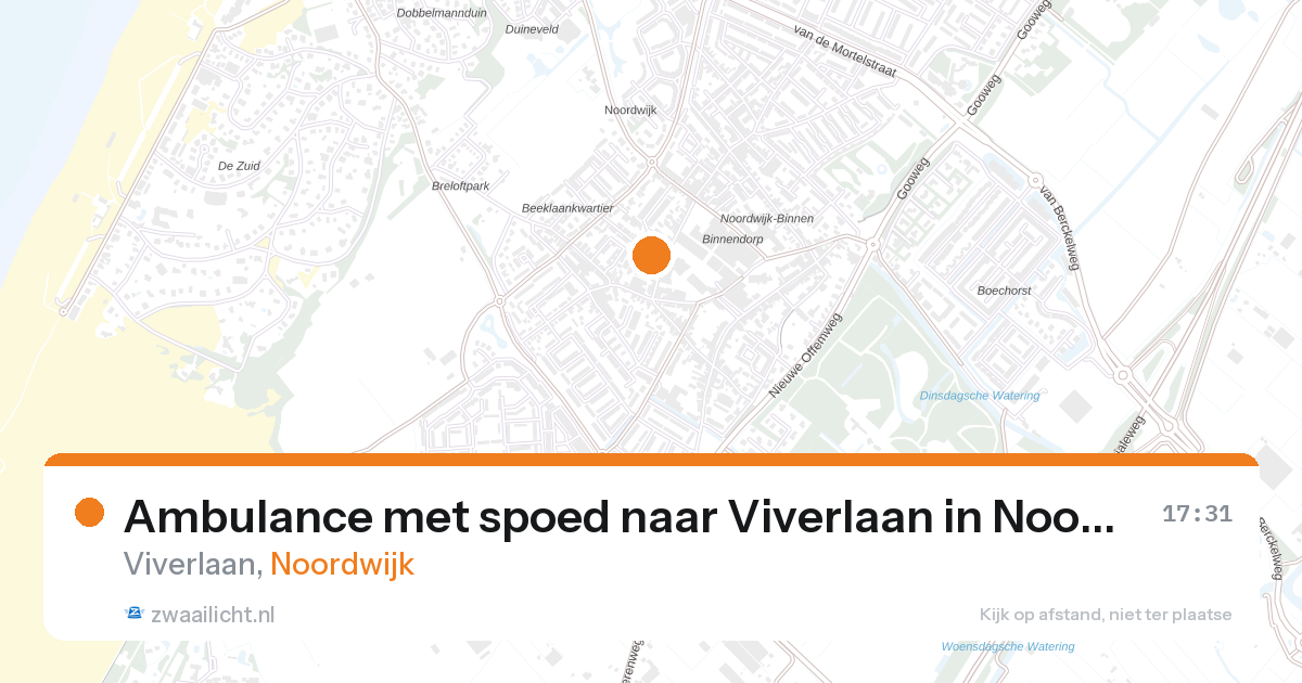 Ambulance met spoed naar Viverlaan in Noordwijk — 6 mei 2026
