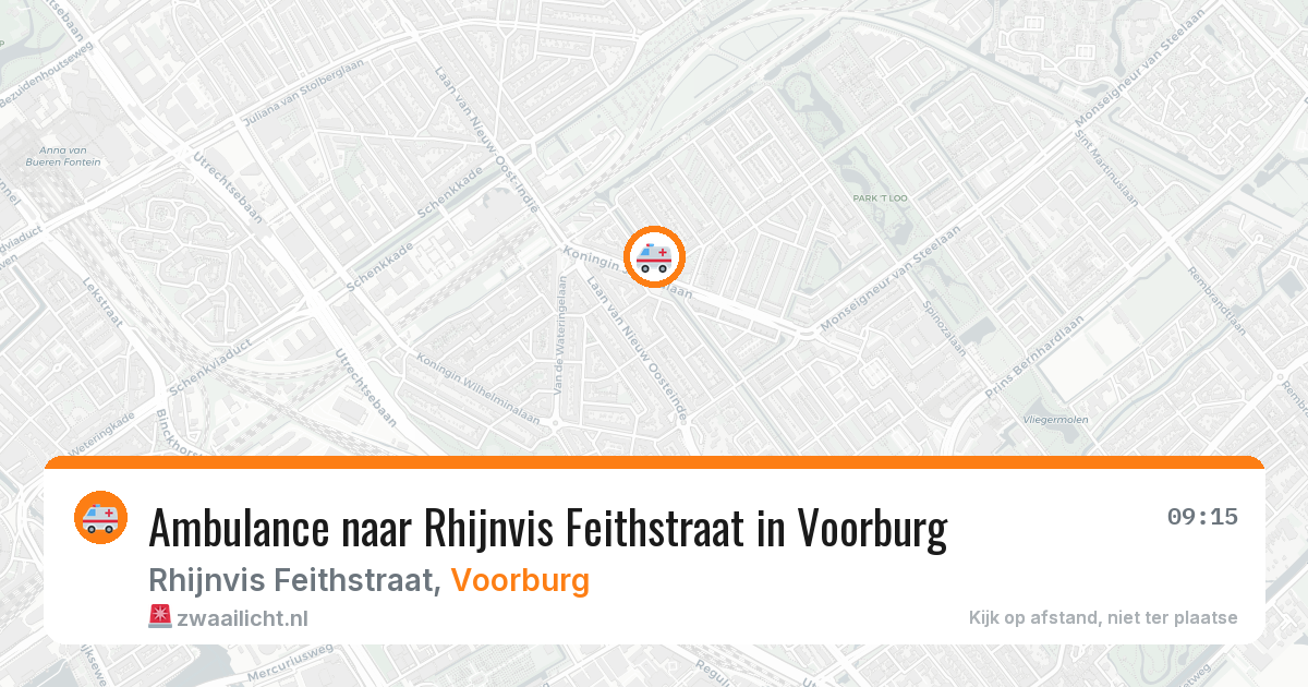 Ambulance naar Rhijnvis Feithstraat in Voorburg — 9 apr 2026