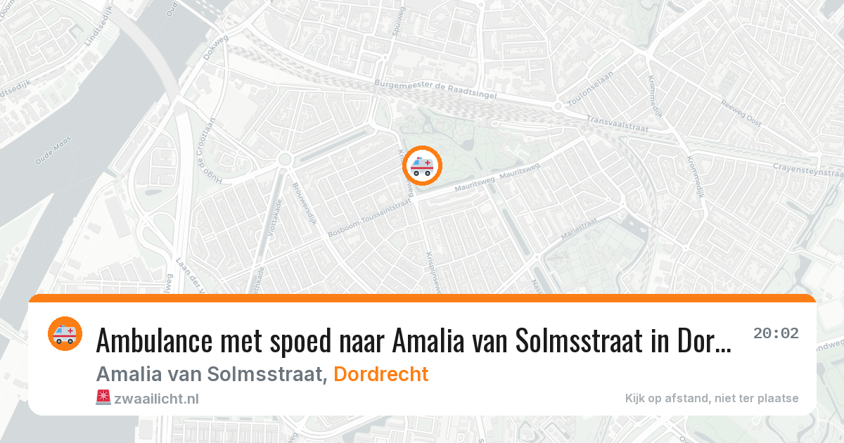 Ambulance met spoed naar Amalia van Solmsstraat in Dordrecht — 28 jun 2026