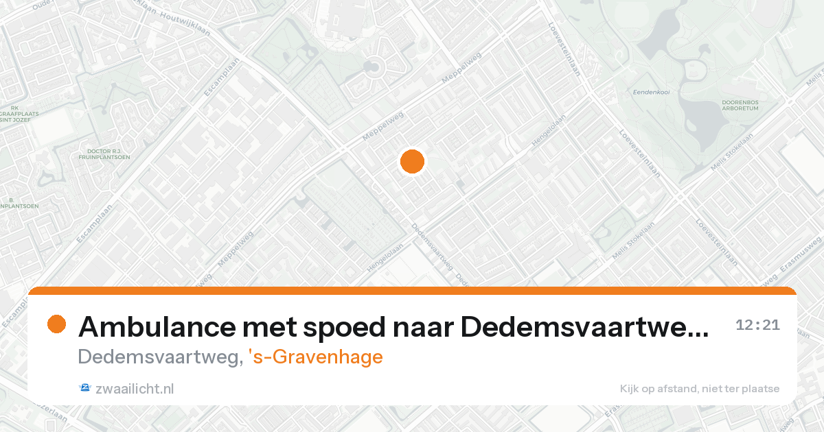 Ambulance met spoed naar Dedemsvaartweg in 's-Gravenhage — 31 jan 2026