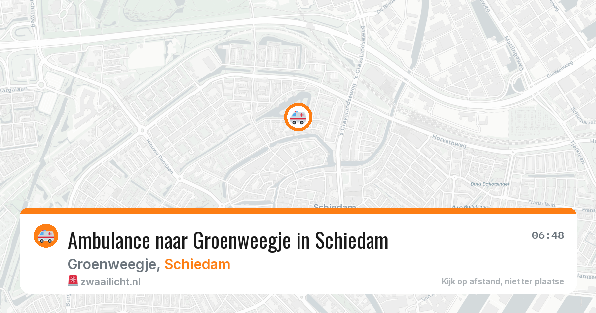 Ambulance naar Groenweegje in Schiedam — 8 jun 2026