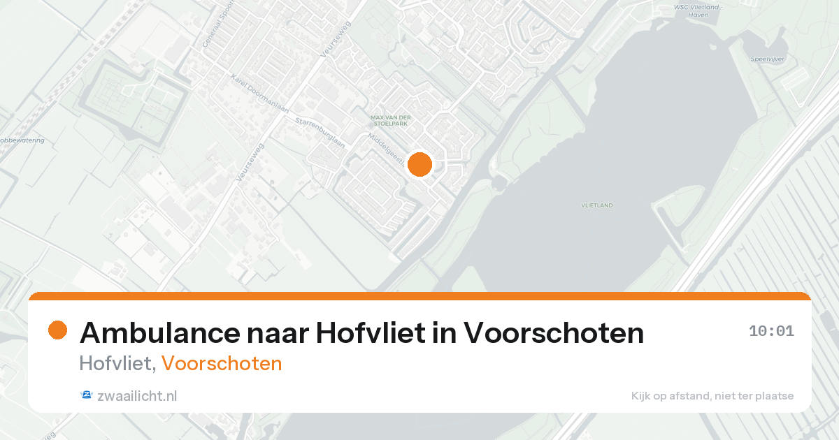 Ambulance naar Hofvliet in Voorschoten — 16 aug 2026