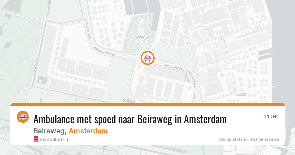 Ambulance met spoed naar Beiraweg in Amsterdam — 7 apr 2026