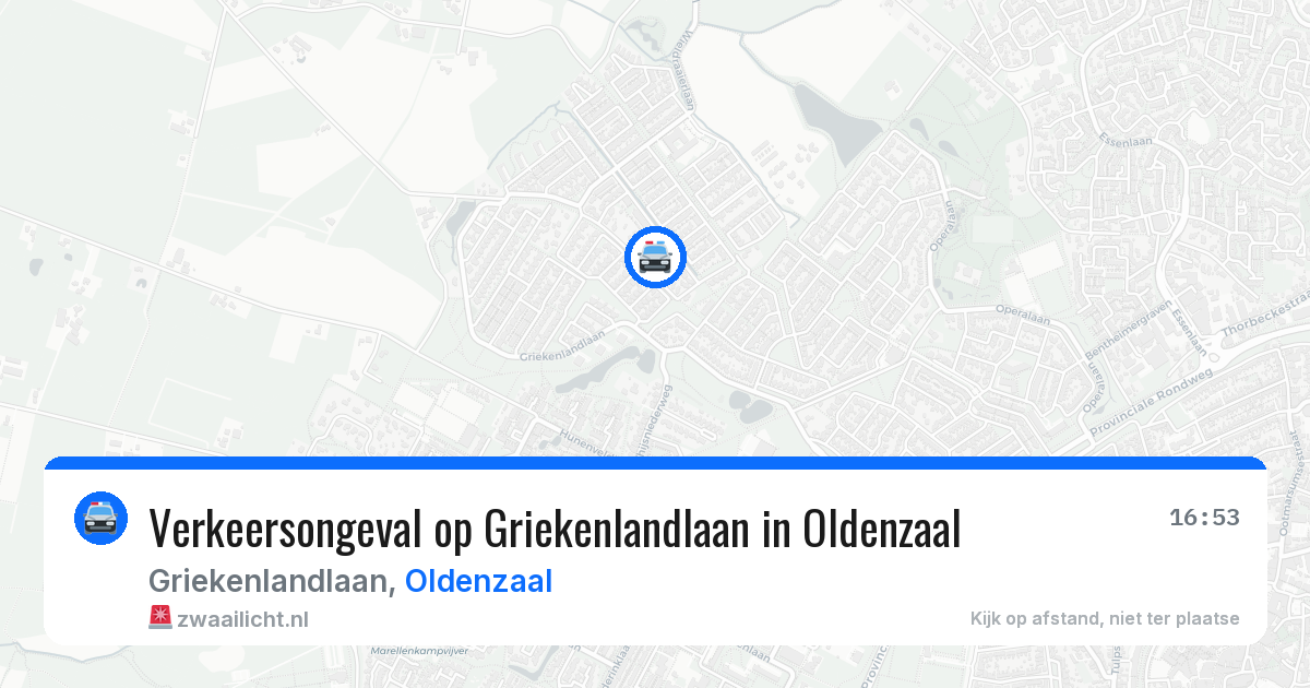 Verkeersongeval op Griekenlandlaan in Oldenzaal — 17 apr 2026