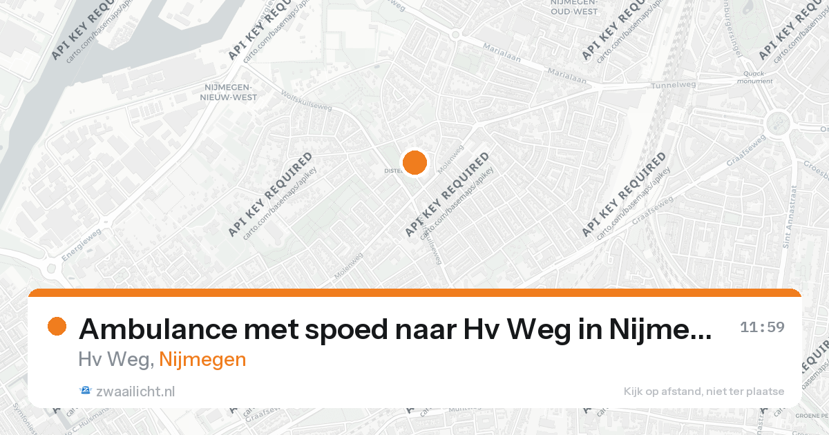 Ambulance met spoed naar Hv Weg in Nijmegen — 26 aug 2026