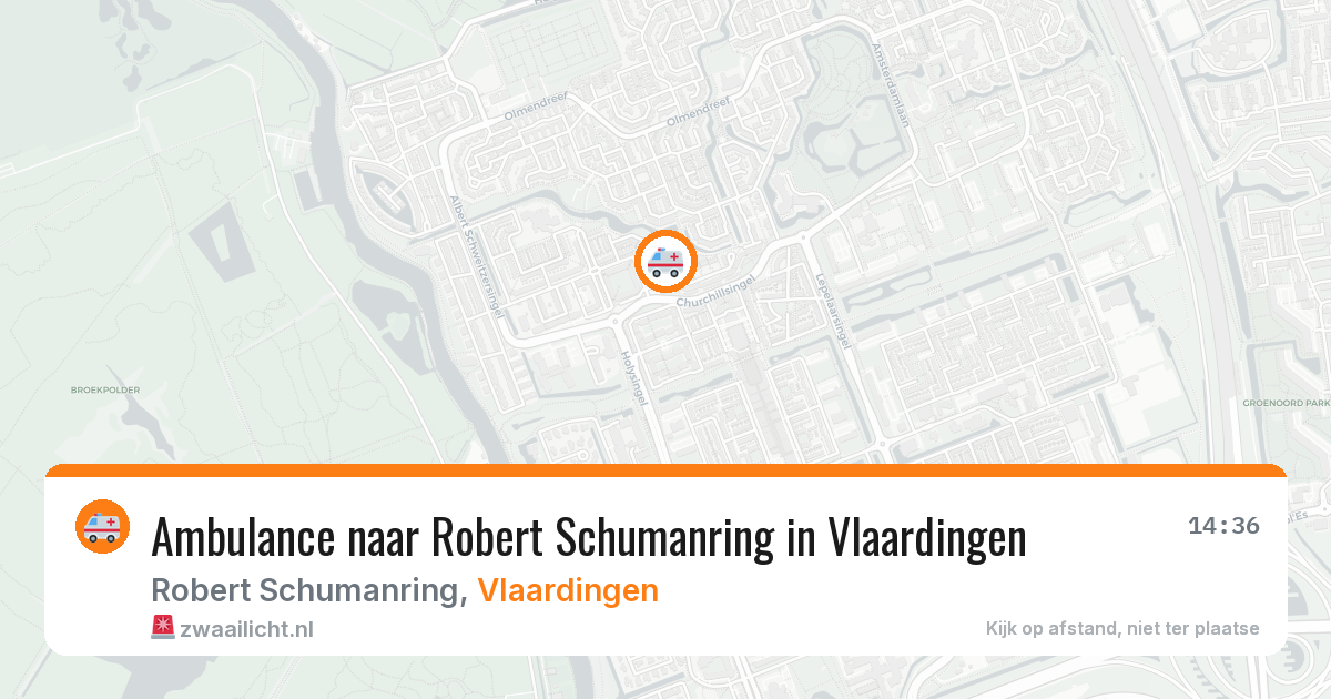 Ambulance naar Robert Schumanring in Vlaardingen — 2 apr 2026
