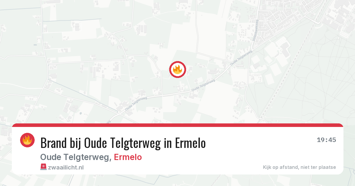 Brand bij Oude Telgterweg in Ermelo — 1 apr 2026
