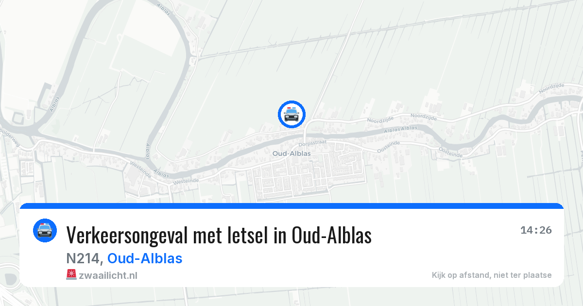 Verkeersongeval met letsel in Oud-Alblas — 30 jun 2026
