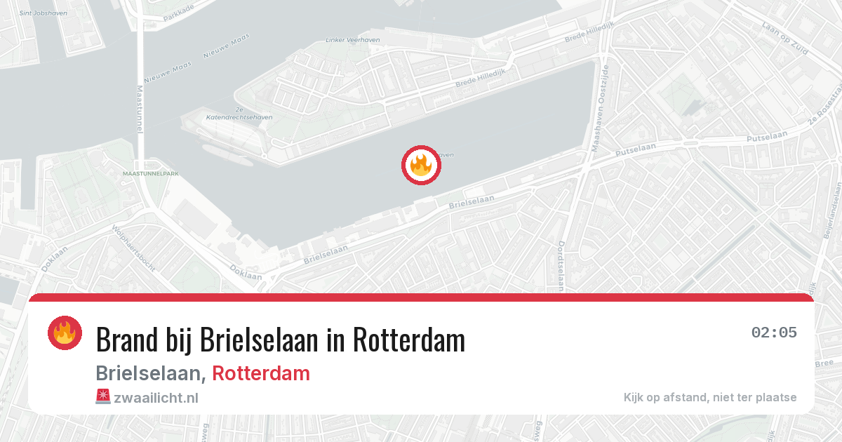 Brand bij Brielselaan in Rotterdam — 14 aug 2026
