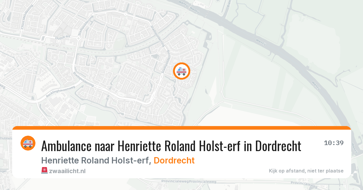 Ambulance naar Henriette Roland Holst-erf in Dordrecht — 12 apr 2026
