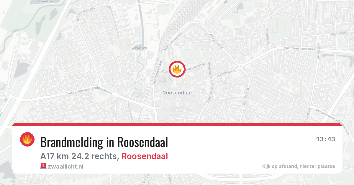 Brandmelding in Roosendaal — 6 jul 2026