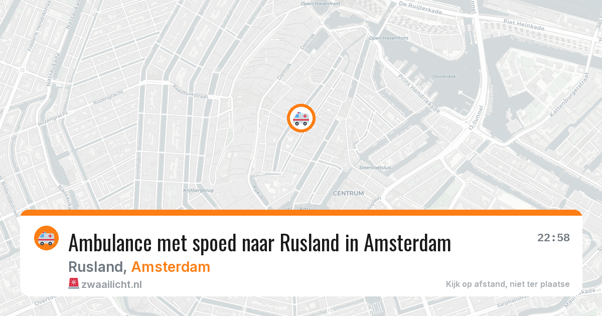 Ambulance met spoed naar Rusland in Amsterdam — 19 apr 2026