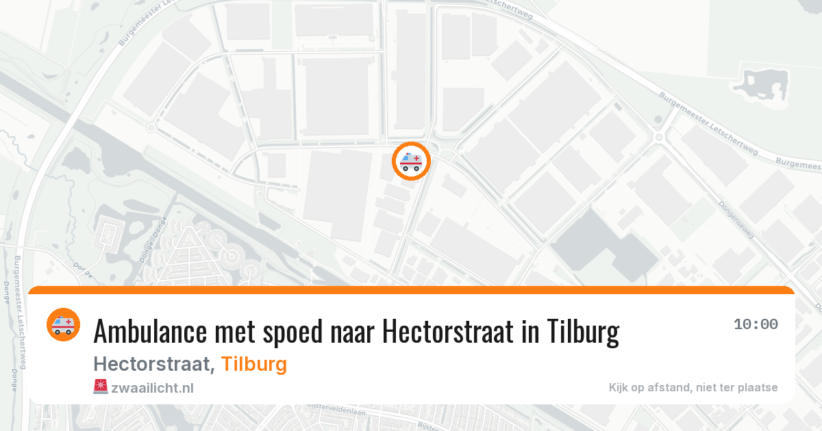 Ambulance met spoed naar Hectorstraat in Tilburg — 5 mrt 2026