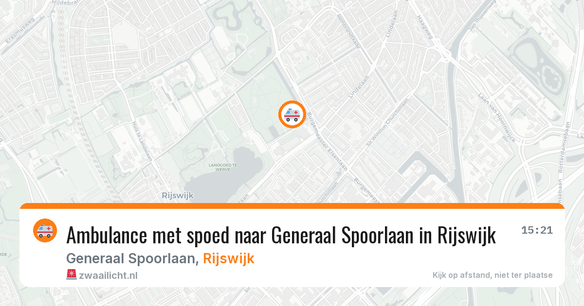 Ambulance met spoed naar Generaal Spoorlaan in Rijswijk — 30 mei 2026